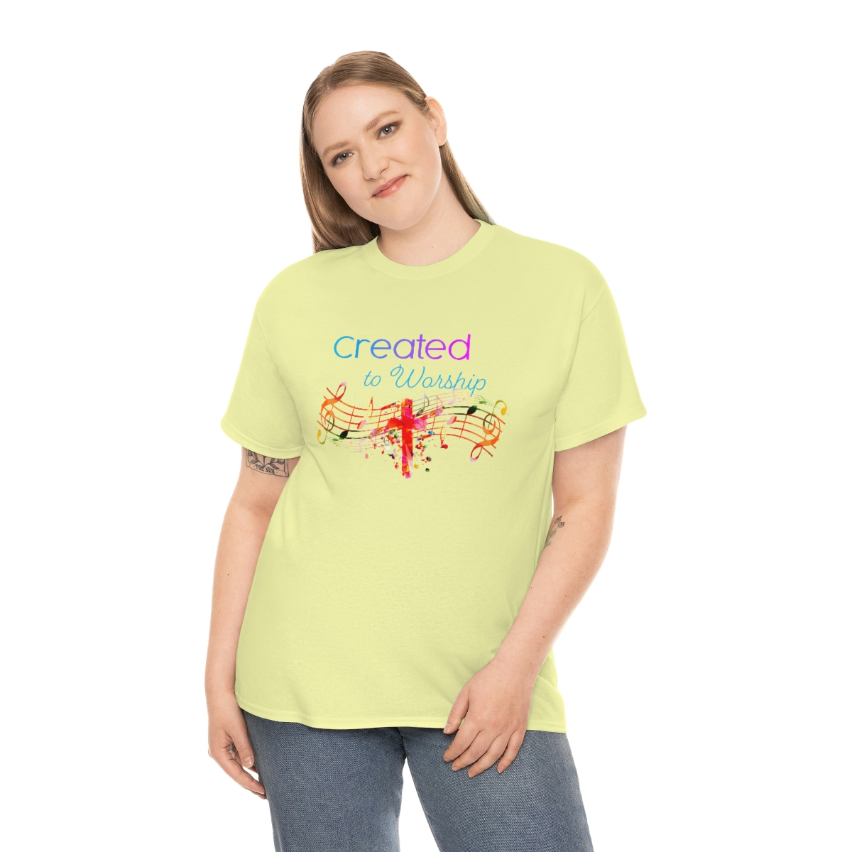 Created to Worship Colorful T-Shirt - Image 35