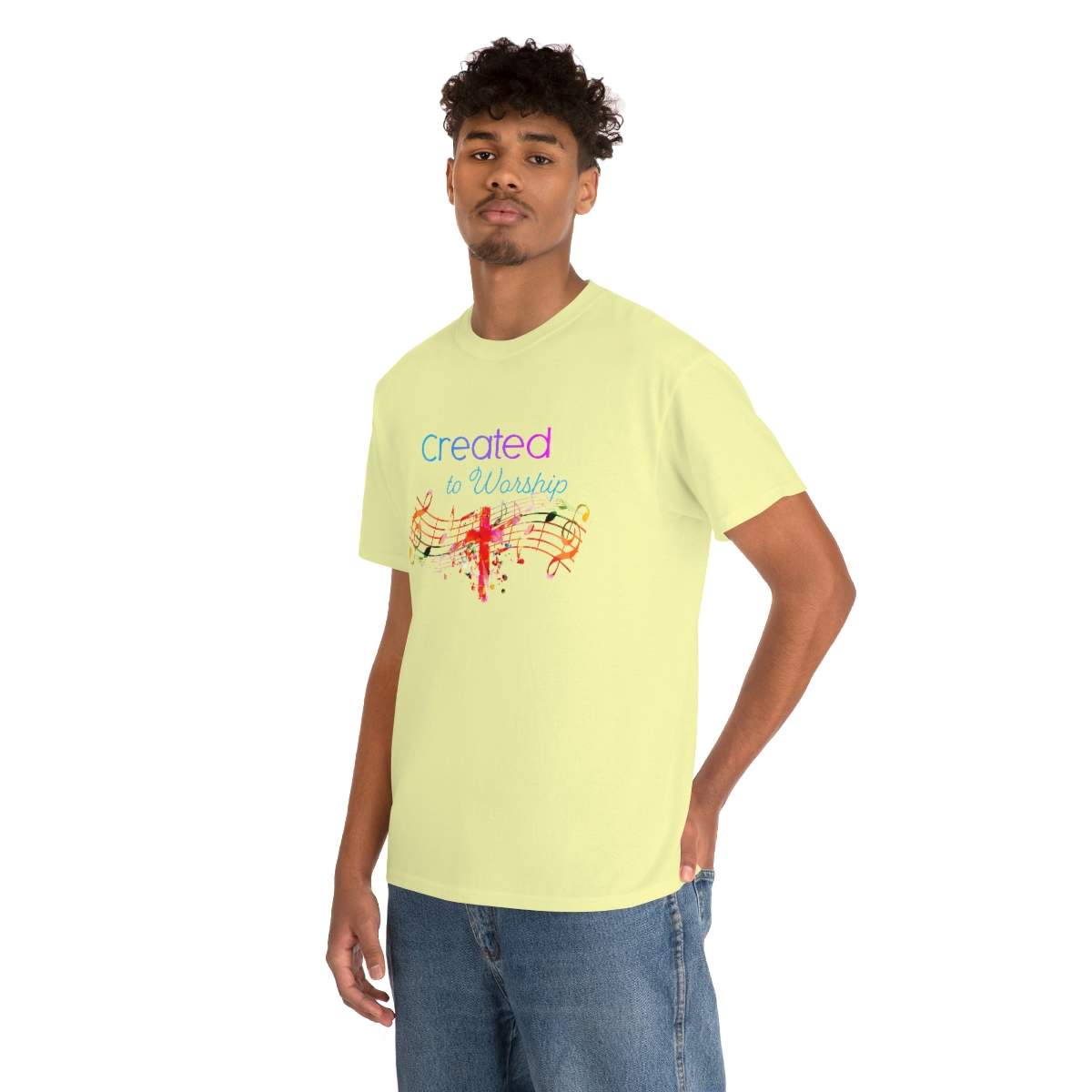 Created to Worship Colorful T-Shirt - Image 37