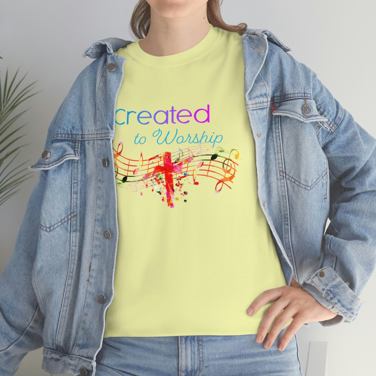 Created to Worship Colorful T-Shirt - Image 38