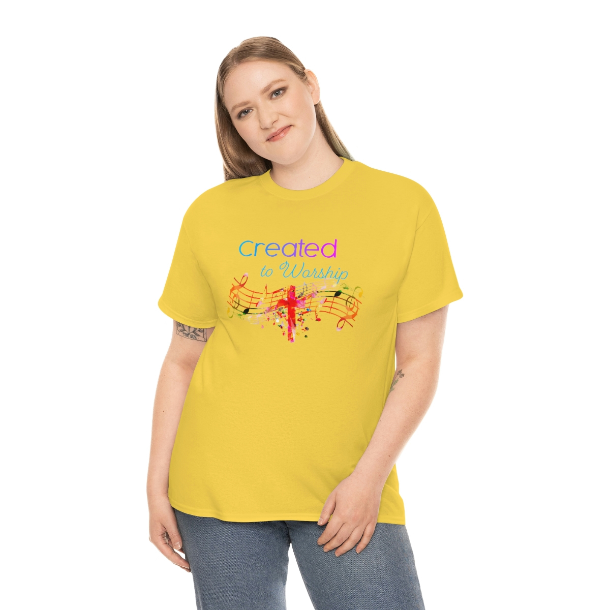 Created to Worship Colorful T-Shirt - Image 43