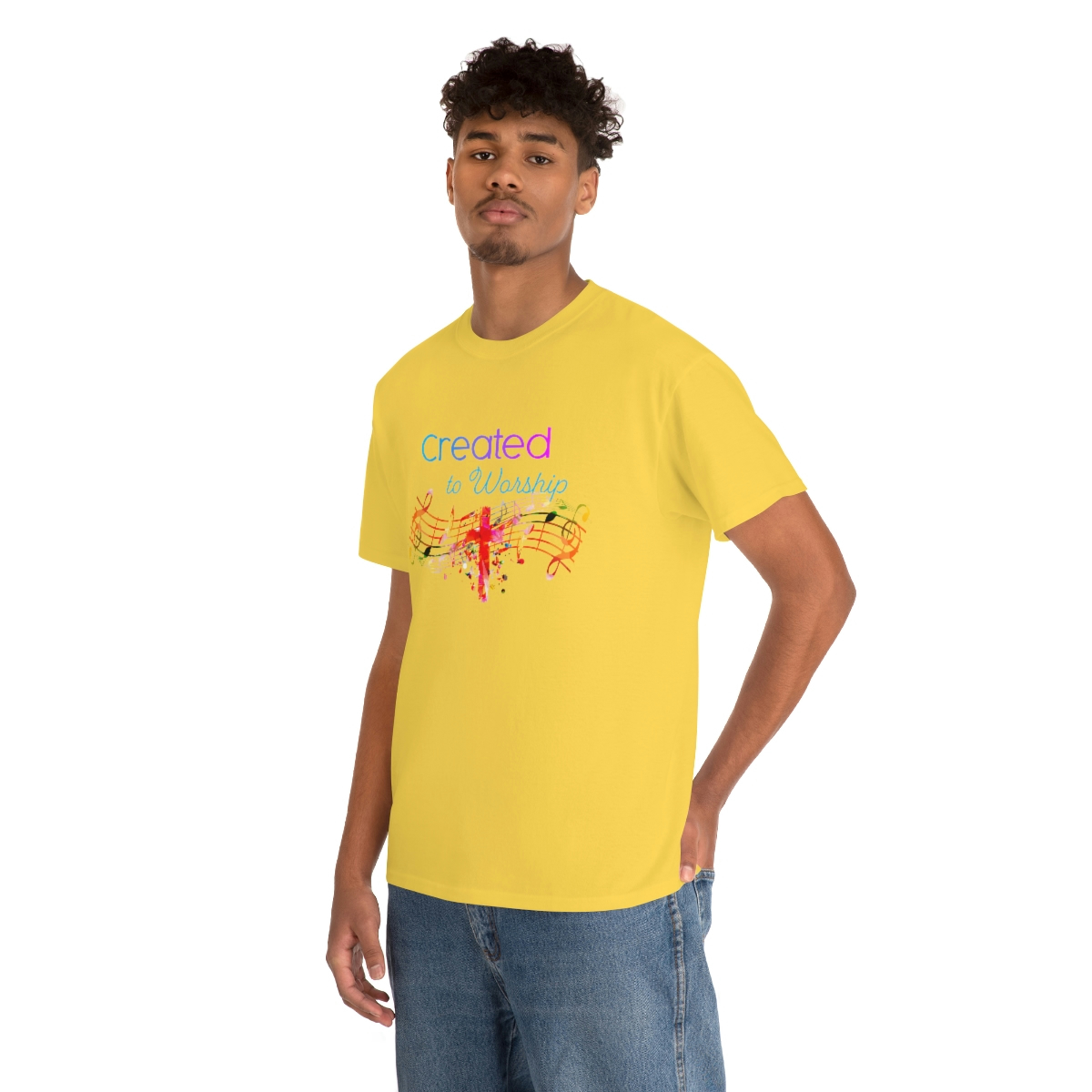 Created to Worship Colorful T-Shirt - Image 45