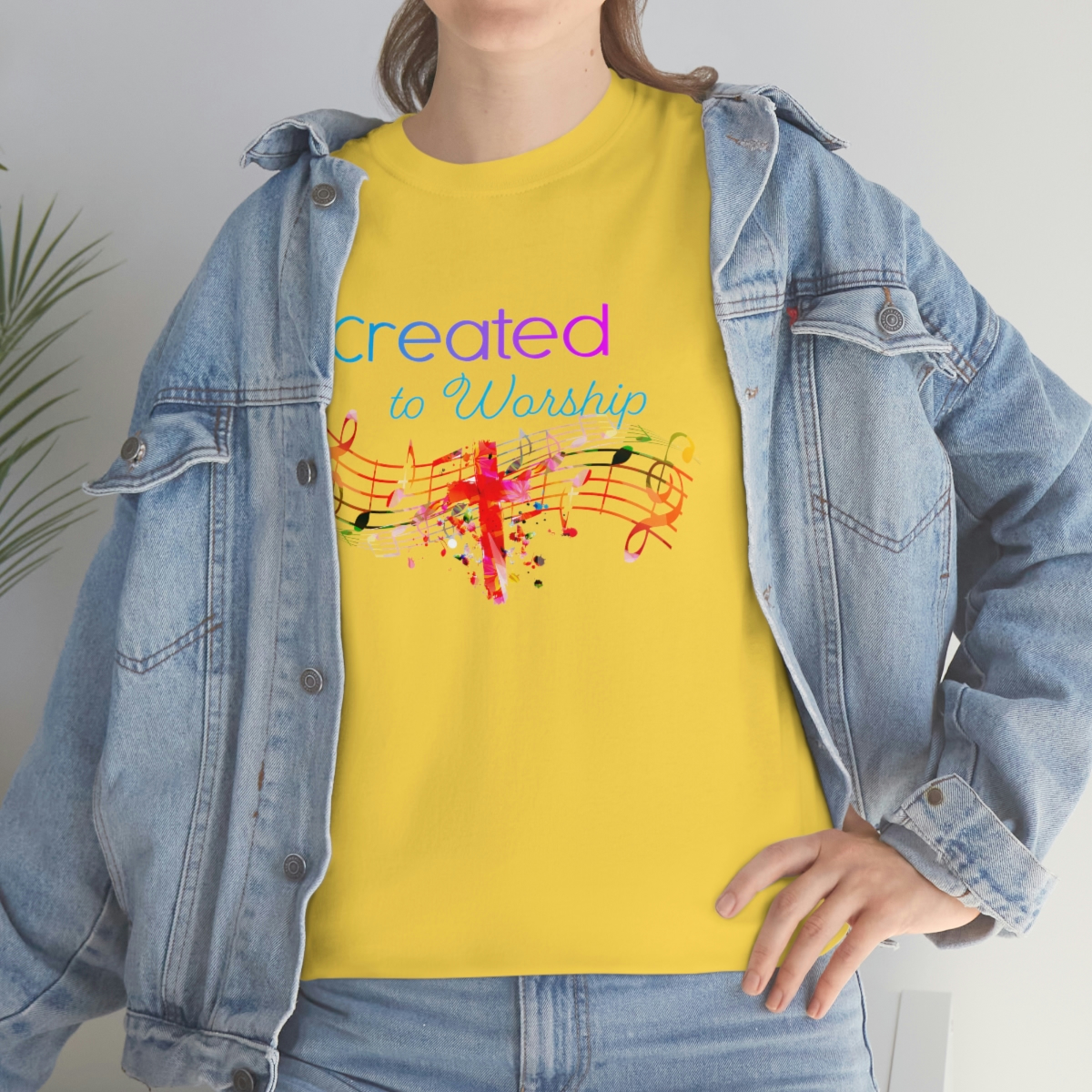 Created to Worship Colorful T-Shirt - Image 46
