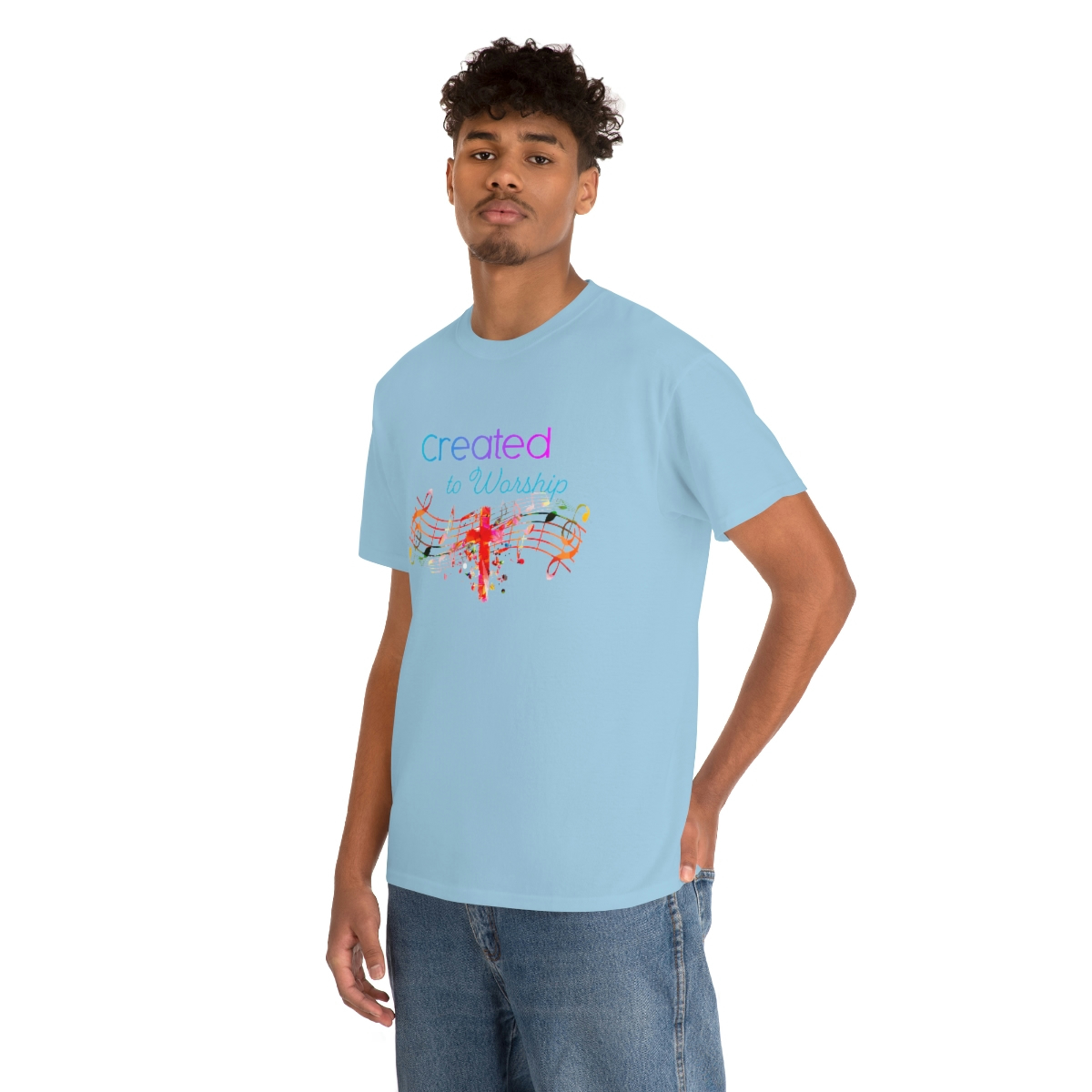 Created to Worship Colorful T-Shirt - Image 53