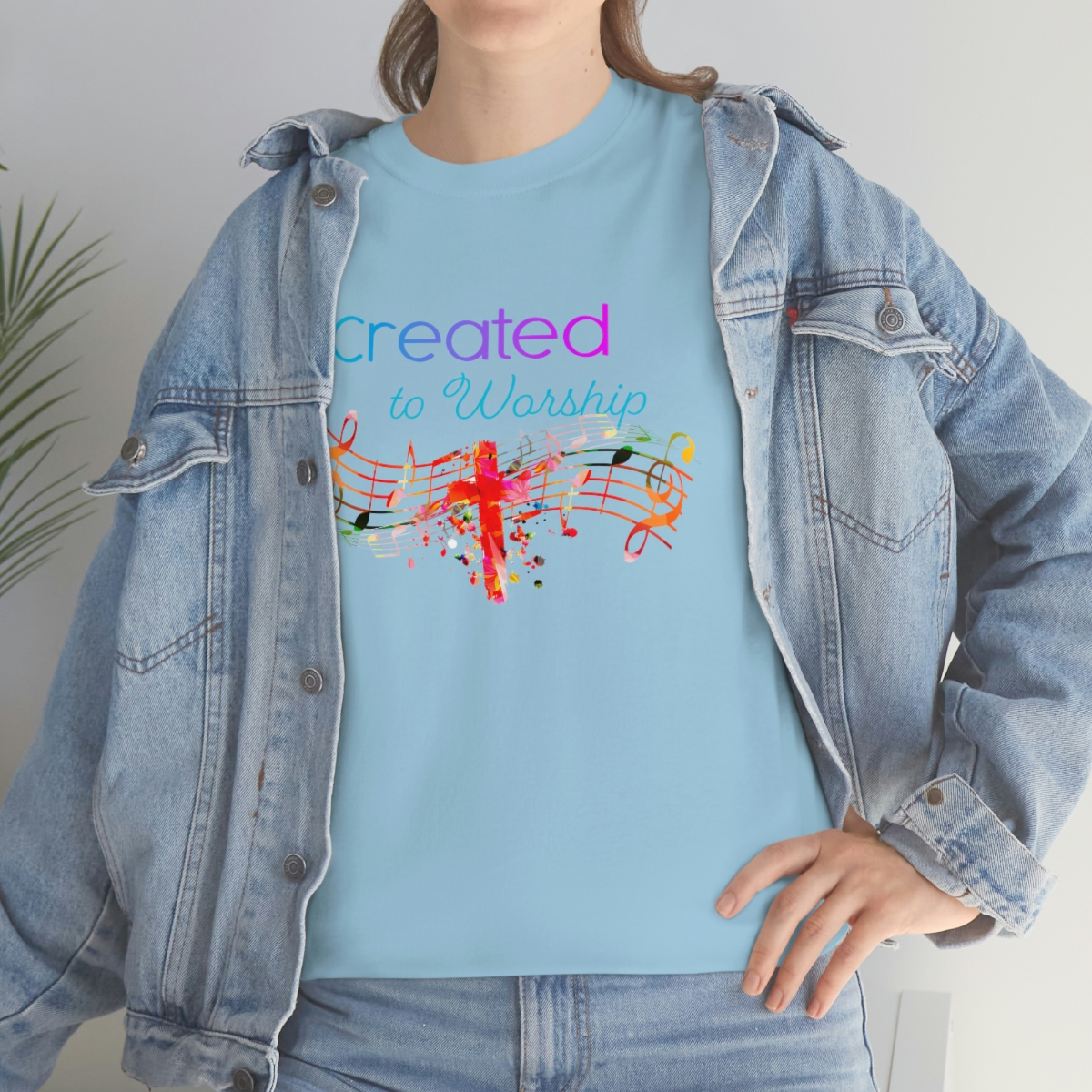Created to Worship Colorful T-Shirt - Image 54