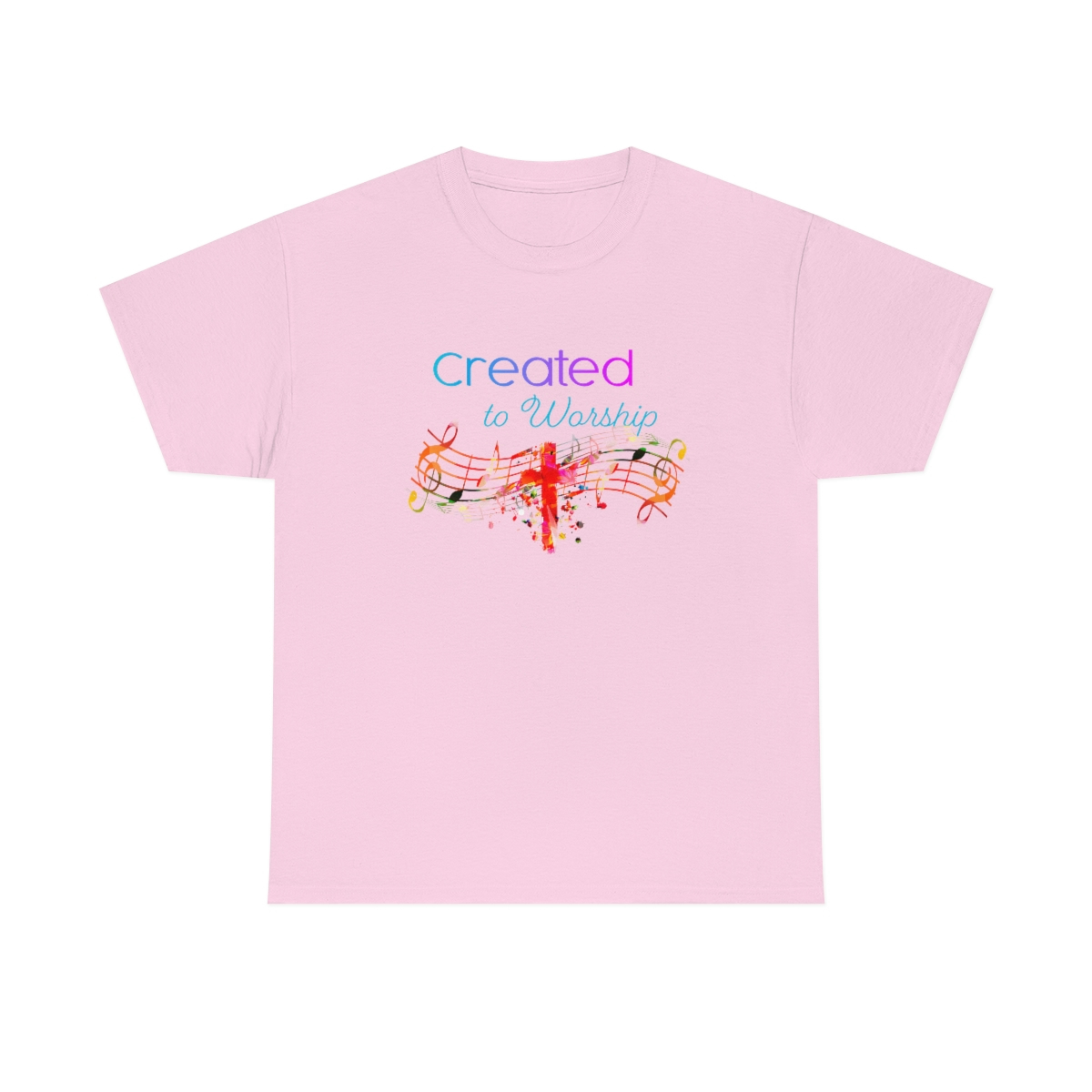 Created to Worship Colorful T-Shirt - Image 57