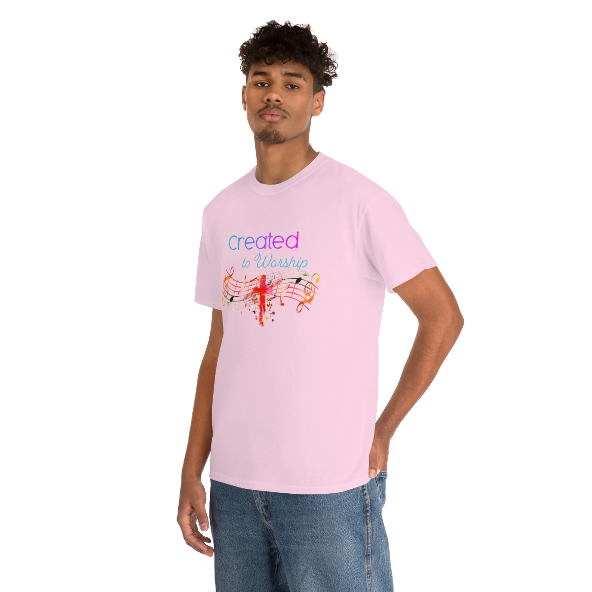 Created to Worship Colorful T-Shirt - Image 61
