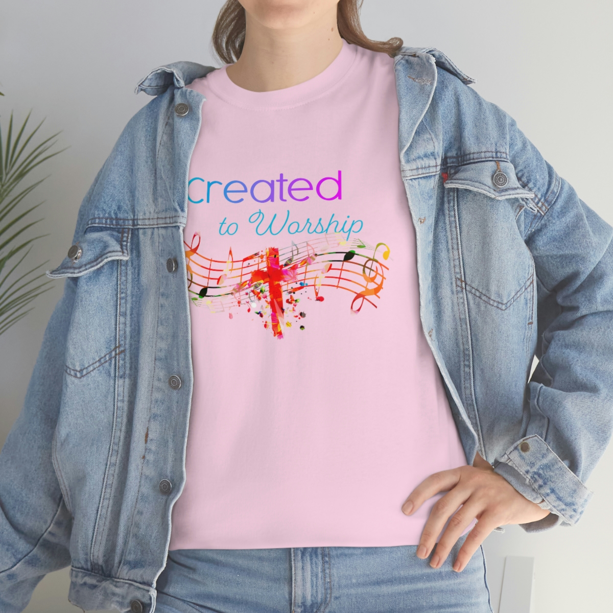 Created to Worship Colorful T-Shirt - Image 62