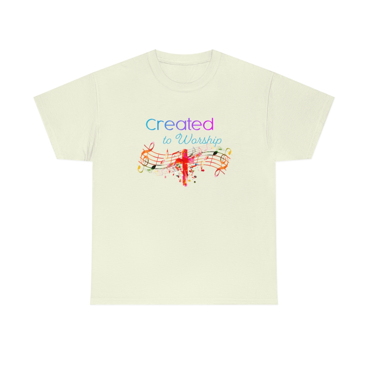 Created to Worship Colorful T-Shirt - Image 25
