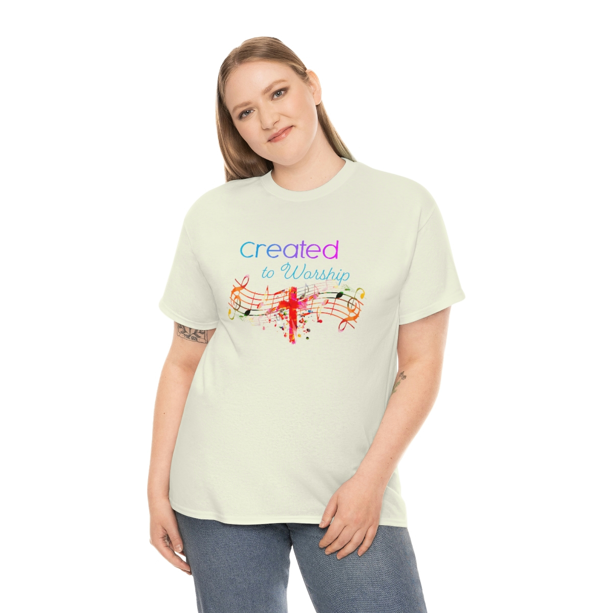 Created to Worship Colorful T-Shirt - Image 27