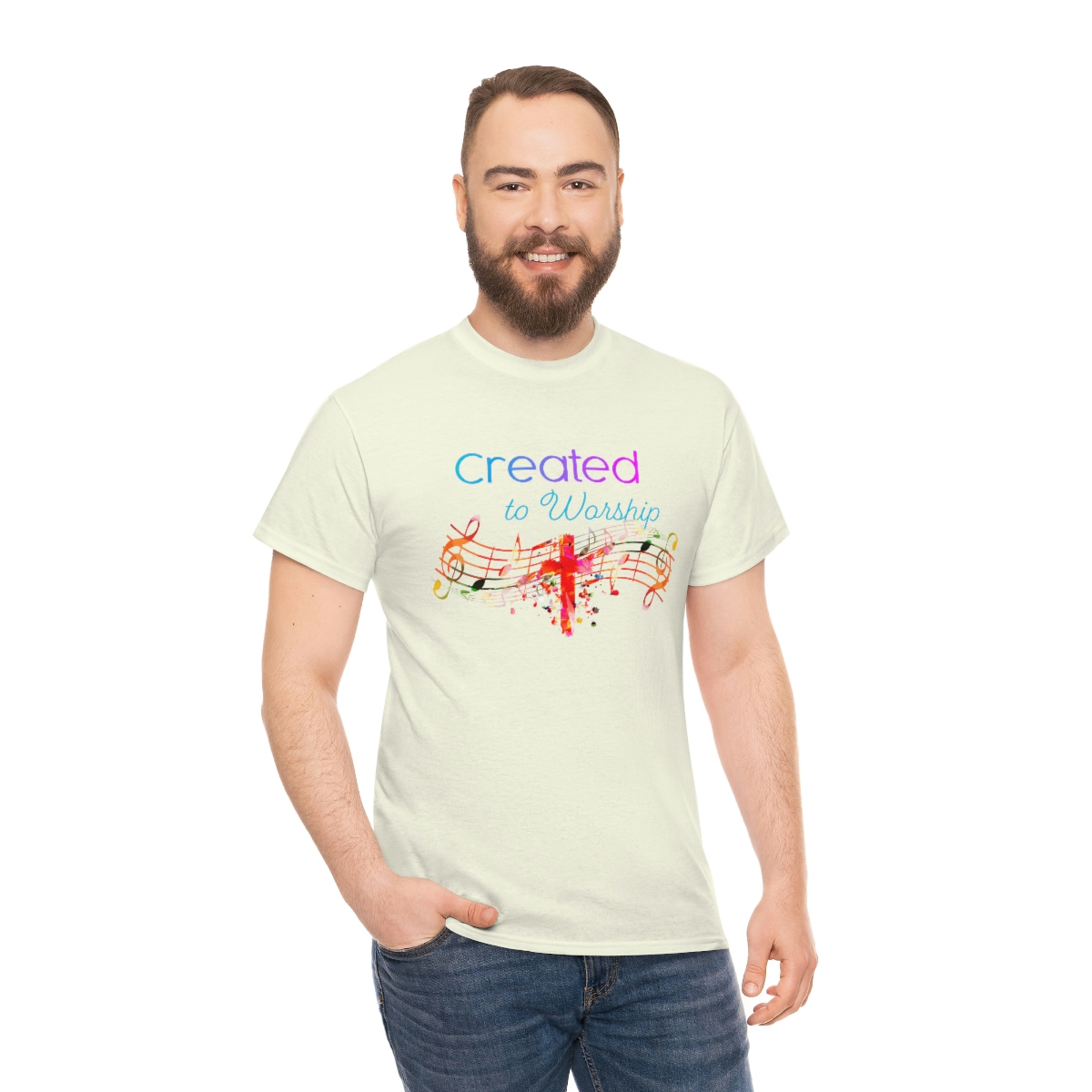 Created to Worship Colorful T-Shirt - Image 28