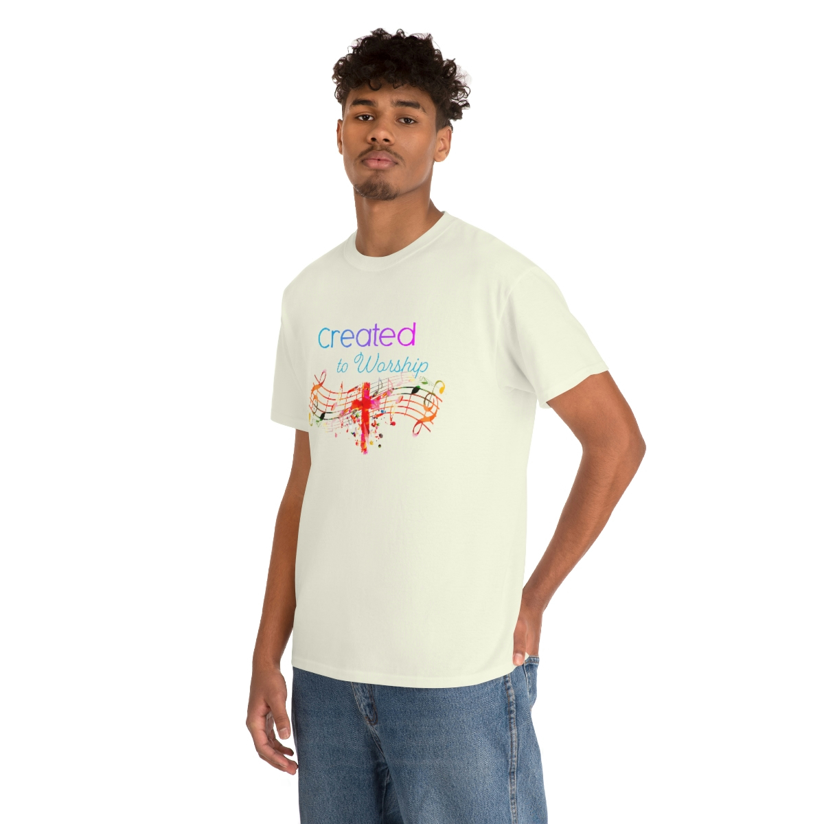 Created to Worship Colorful T-Shirt - Image 29