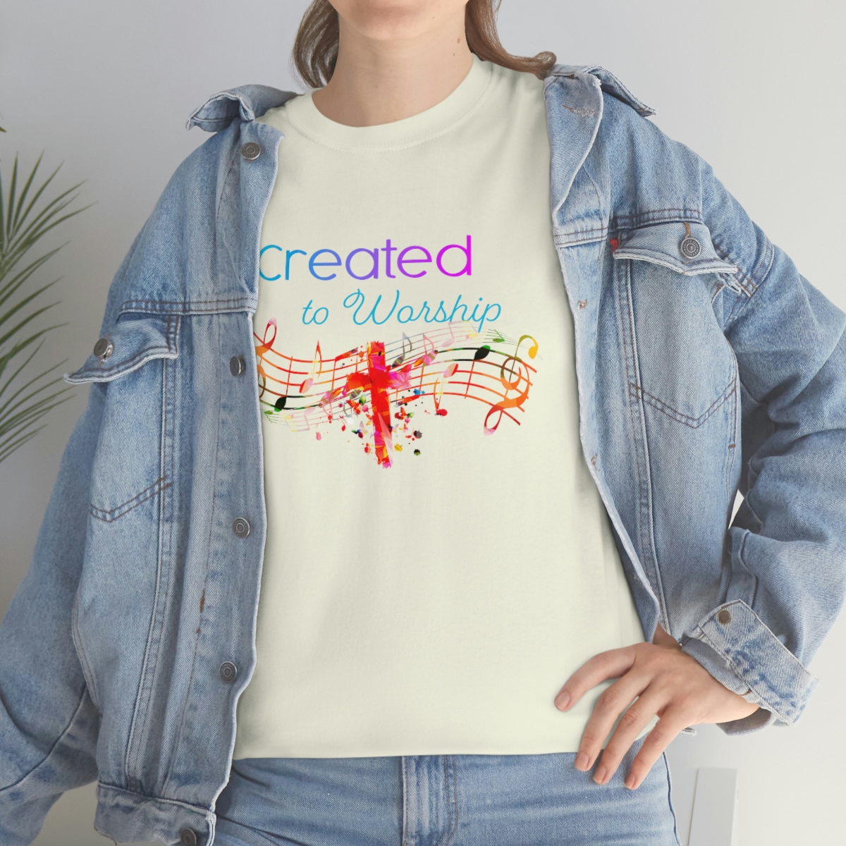 Created to Worship Colorful T-Shirt - Image 30