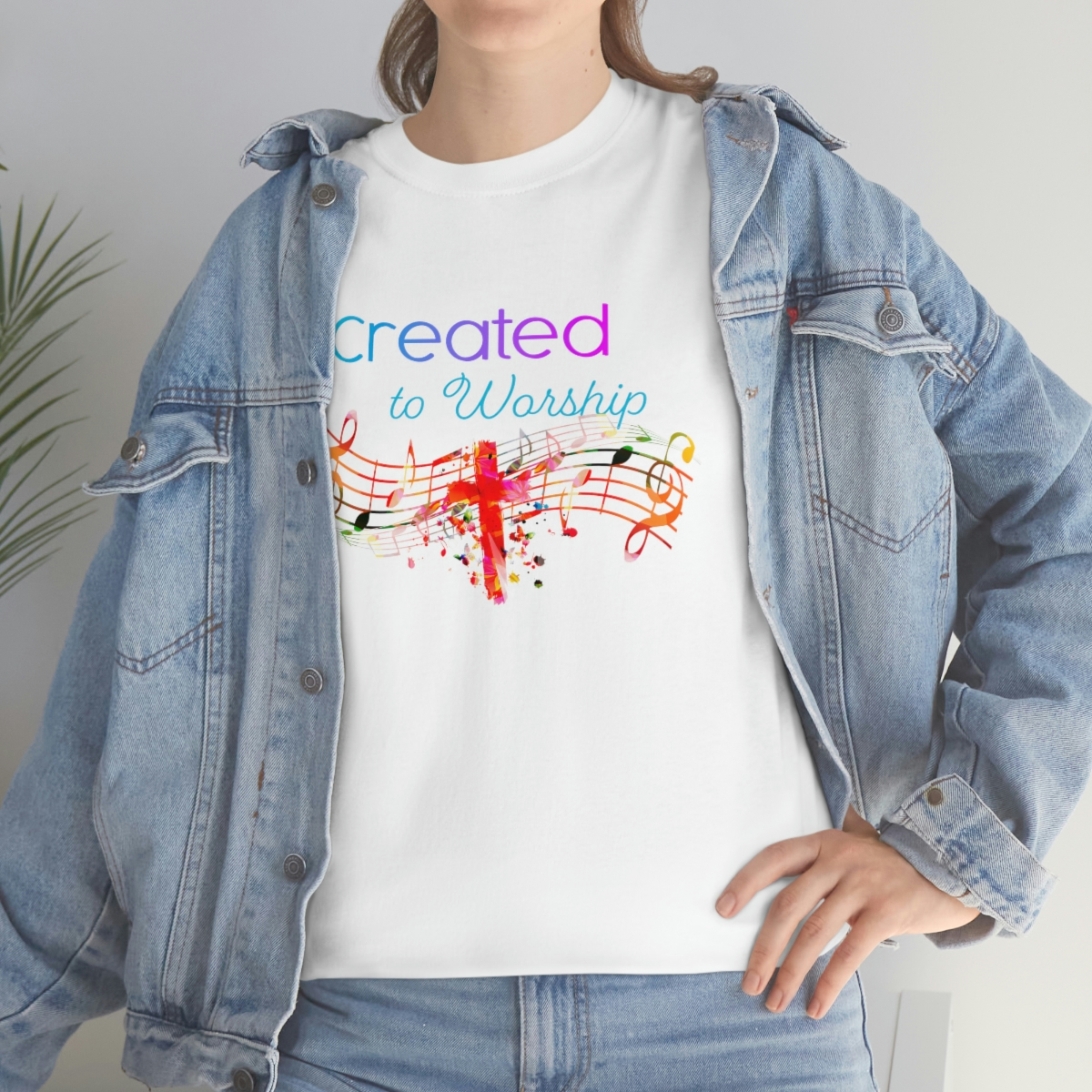 Created to Worship Colorful T-Shirt - Image 6