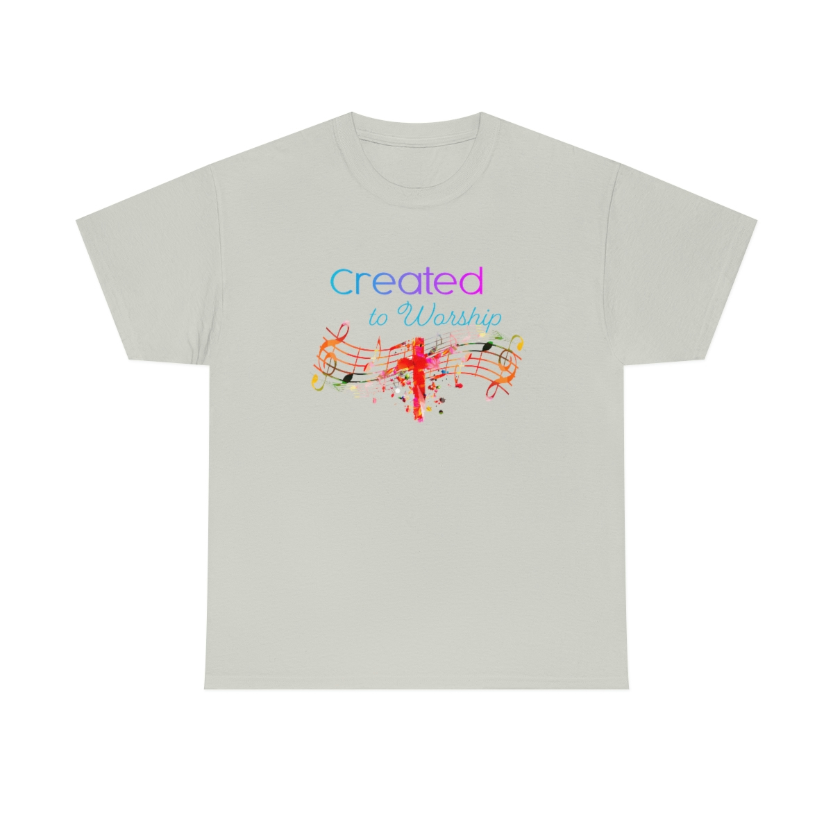 Created to Worship Colorful T-Shirt - Image 17