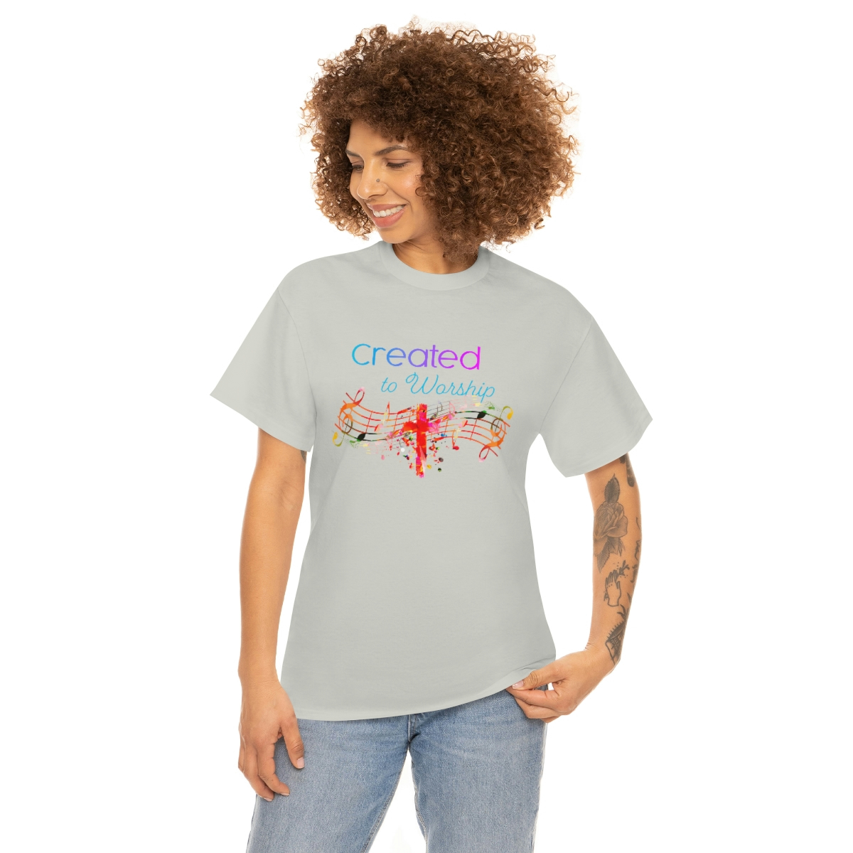 Created to Worship Colorful T-Shirt - Image 18