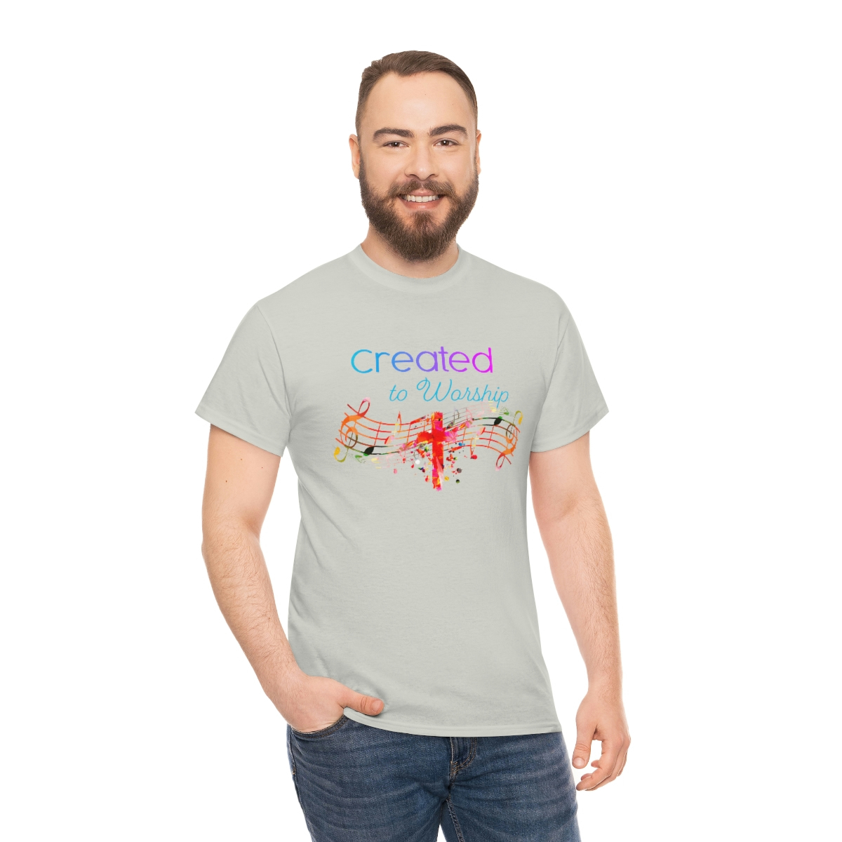 Created to Worship Colorful T-Shirt - Image 20