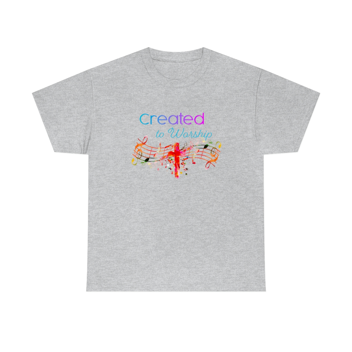 Created to Worship Colorful T-Shirt - Image 9