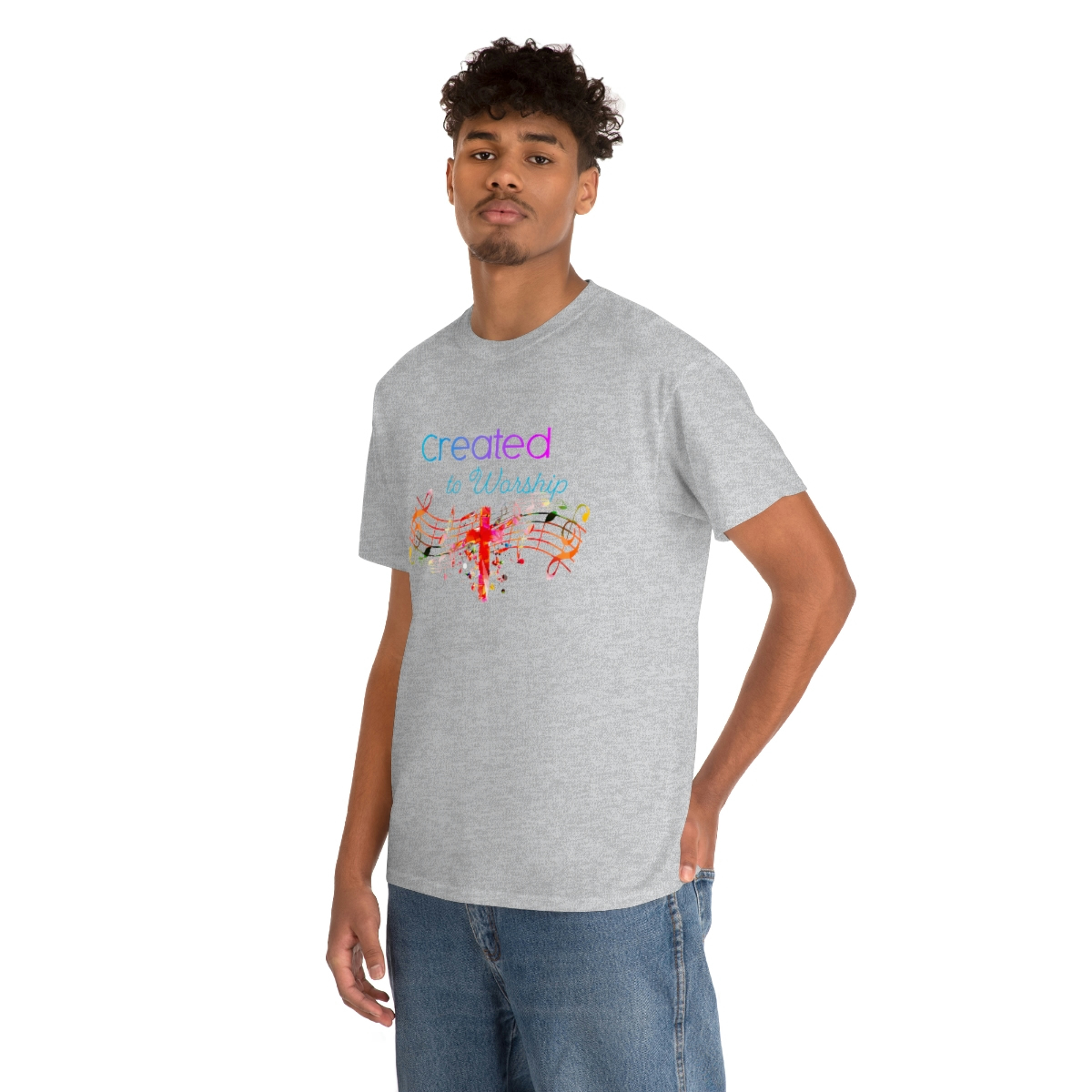 Created to Worship Colorful T-Shirt - Image 13