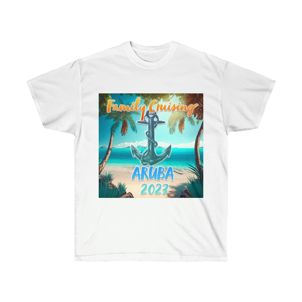 Vacation in Style Customizable T-Shirt Unisex Ultra Cotton Tee - Image 2